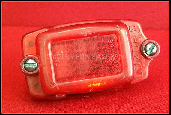 Cabochon Luxor Pour Feu Arrière De Vélo Ancien - Type Martelé, Rouge, Marque Lefol | Vintage, Neuf Avec Léger Défaut