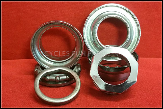 Jeu De Direction Acier Chromé 25 Mm Pour Vélo Route Vintage - France 1970