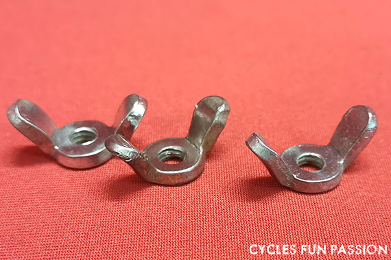 1 x Ecrou type papillon SOVA laiton chromé vélo vintage 9,5 mm 1 x Ecrou type papillon SOVA laiton chromé vélo vintage 9,5 mm